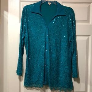 Reba Lace Button Top